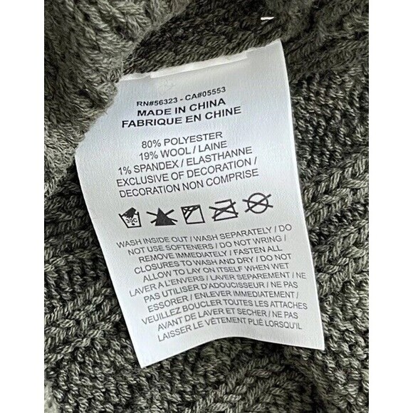 Nike Life Men’s Cable Knit Turtleneck Sweater Wool Blend Green FB7770-325 Sz Med - Picture 5 of 10